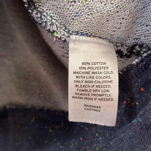 Zella Navy Highlighter Neon Confetti Splatter Sweatshirt Size Large Athleisure - Picture 6 of 9